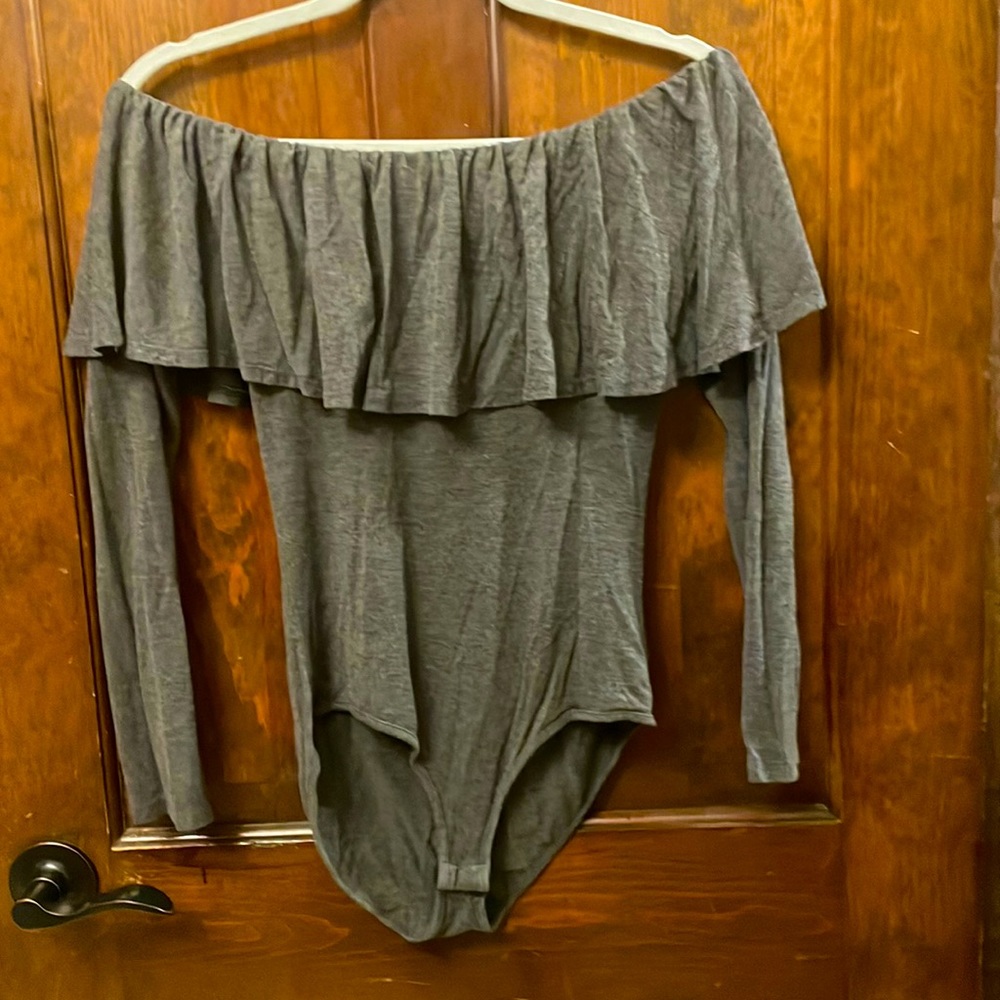 On or off the shoulder long sleeved bodysuit